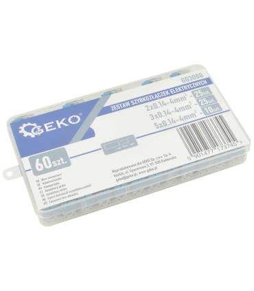 Zestaw szybkozłączek elektrycznych 60el. 0,2-4mm2 