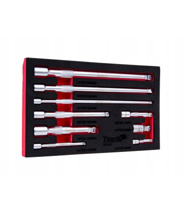 Zestaw przedłużek uchylnych 1/4" 3/8" 1/2" CrV 9szt.