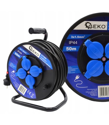 Przedłużacz elektryczny bębnowy 3x1.5mm2 50m IP44
