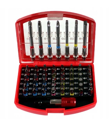 Zestaw bitów do wkrętarki 56el. CRV