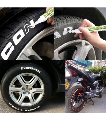 Marker olejowy permanentny biały – kartonik wystawowy