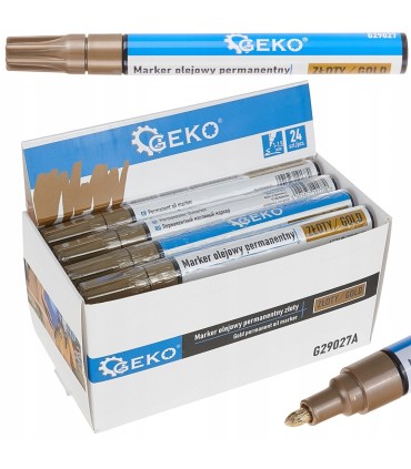 Marker olejowy permanentny złoty – kartonik wystawowy