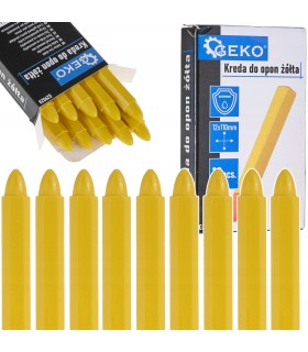 Kreda wodoodporna do opon żółta 12x110mm –zestaw 10szt.
