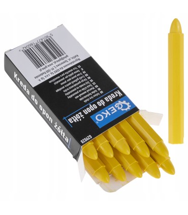 Kreda wodoodporna do opon żółta 12x110mm –zestaw 10szt.