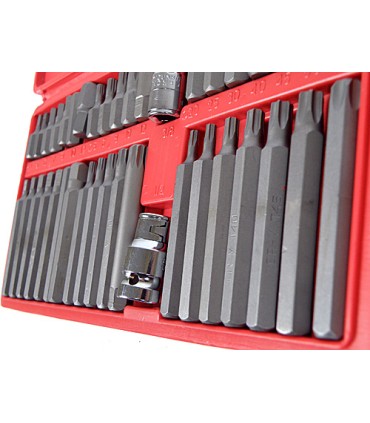 ZESTAW KLUCZY TORX HEX SPLINE 40 EL 30/75 MM UCHWYTY 1/2 3/8