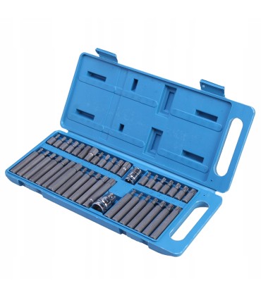 ZESTAW KLUCZY TORX HEX SPLINE 40 EL 30/75 MM UCHWYTY 1/2 3/8