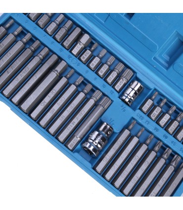 ZESTAW KLUCZY TORX HEX SPLINE 40 EL 30/75 MM UCHWYTY 1/2 3/8