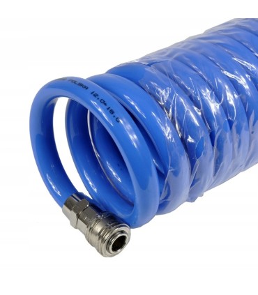 WĄŻ SPIRALNY PNEUMATYCZNY 5X8 MM 20 M SZYBKOZŁĄCZKI 1/4