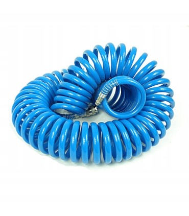 WĄŻ SPIRALNY PNEUMATYCZNY 5X8 MM 20 M SZYBKOZŁĄCZKI 1/4