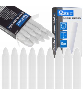 Kreda wodoodporna do opon biała 12x110mm –zestaw 10szt.