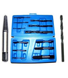 Wykrętaki do zerwanych śrub + wiertła HSS 12el