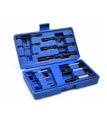 Wykrętaki do zerwanych śrub + wiertła HSS 12el