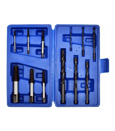 Wykrętaki do zerwanych śrub + wiertła HSS 12el