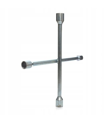 KLUCZ KRZYŻAKOWY DO KÓŁ 17, 19, 21, 23 MM WZMOCNIONY STALOWY