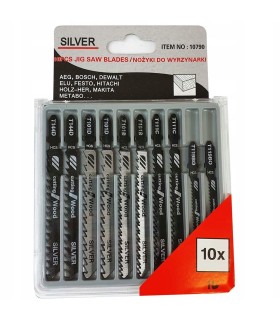 NOŻYKI DO WYRZYNARKI T-SHANK ZESTAW 10 SZTUK DO DREWNA I PŁYT