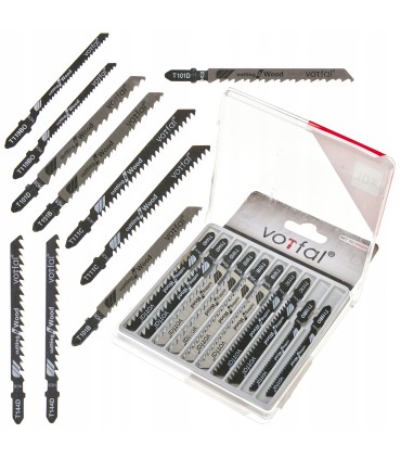 NOŻYKI DO WYRZYNARKI T-SHANK ZESTAW 10 SZTUK DO DREWNA I PŁYT