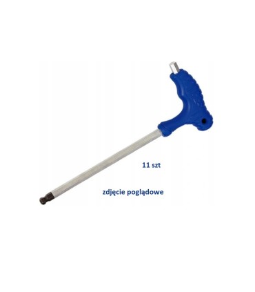 ŚRUBOKRĘTY IMBUSOWE HEX Z KULKĄ ZESTAW 11 SZT SZEŚCIOKĄTNE TYP T