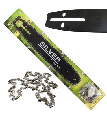 PROWADNICA 14" 3/8" 050" 1,3MM 52 OGNIWA + 2 ŁAŃCUCHY DO PILAREK