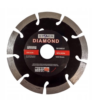 TARCZA DIAMENTOWA 125MM STONER SEGMENT FALA DO BETONU KAMIENIA