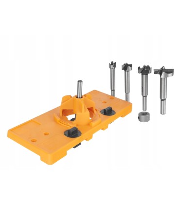 Szablon do wiercenia otworów pod zawiasy +  frezy 15-35mm