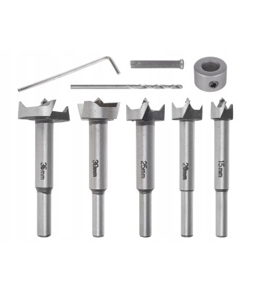 Szablon do wiercenia otworów pod zawiasy +  frezy 15-35mm