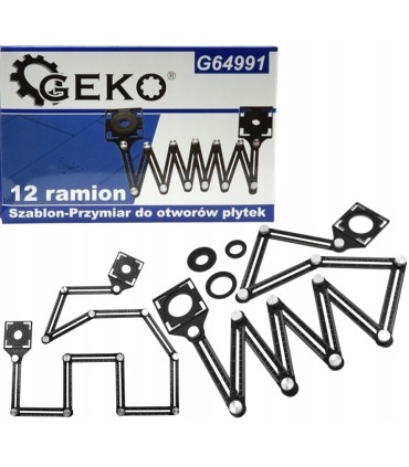 Szablon-Przymiar do otworów płytek 12 ramion