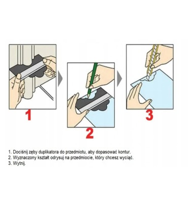 Szablon - miara odwzorowania kształtów - duplikator 12cm