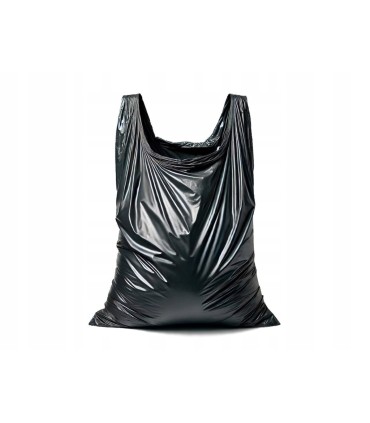 Worki na śmieci z USZAMI BARDZO MOCNE 125L (rolka 10szt) - czarne