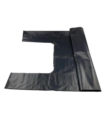 Worki na śmieci z USZAMI BARDZO MOCNE 125L (rolka 10szt) - czarne