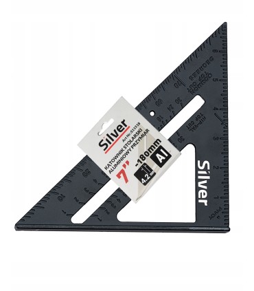 KĄTOWNIK STOLARSKI ALUMINIOWY 7'' PRZYMIAR DO PRECYZYJNYCH POMIARÓW