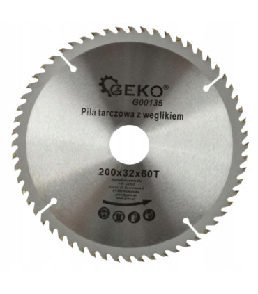 TARCZA DO DREWNA 200 MM 60 ZĘBÓW WĘGLIKOWA – PRECYZYJNE CIĘCIE