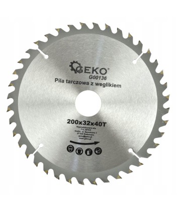TARCZA DO DREWNA 200 MM 40 ZĘBÓW WĘGLIKOWA – PRECYZYJNE CIĘCIE