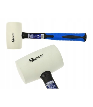 Młotek gumowy 16 OZ/600G/ biały Geko Premium r.fiberglass