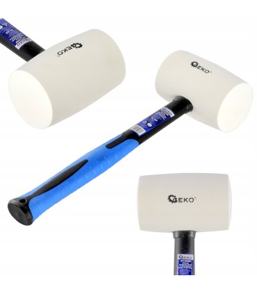 Młotek gumowy 24 OZ/850G/biały Geko Premium r.fiberglass