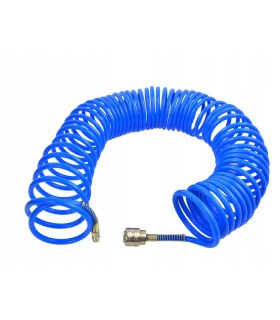 WĄŻ PNEUMATYCZNY SPIRALNY 5X8 MM 15 M ZE SZYBKOZŁĄCZKAMI
