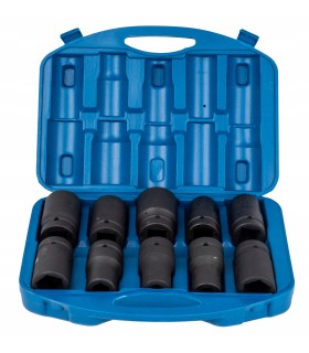 Kpl. nasadek udarowych 1" do klucza przekł 10el/17-41mm