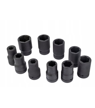 Kpl. nasadek udarowych 1" do klucza przekł 10el/17-41mm