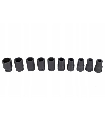 Kpl. nasadek udarowych 1" do klucza przekł 10el/17-41mm