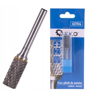 Frez pilnik do metalu z węglika wolframu 12x25mm trzpień 6mm (czołowo-boczny)