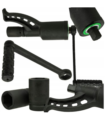 KLUCZ PRZEKŁADNIOWY DO KÓŁ PRZEKŁADNIA 1:78 DUŻA ZESTAW NASADKI 32MM 33MM