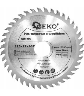 Tarcza do drewna (z widią) 125x22x40T