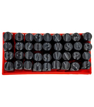 NUMERATORY WYBIJAKI ZNACZNIKI LITERY CYFRY STEMPLE DO STAL 8MM 36 ELEMENTÓW