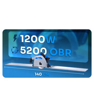 Pilarka tarczowa z prowadnicą 1200W 165mm