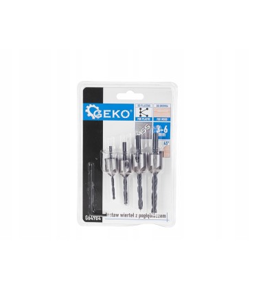 Zestaw wierteł z pogłębiaczem 5el.