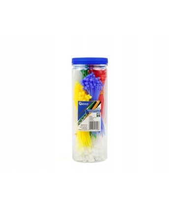 ZESTAW KOLOROWYCH OPASEK ZACISKOWYCH NYLONOWYCH 600SZT