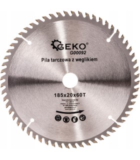 Tarcza do drewna (z widią) 185x20x60T