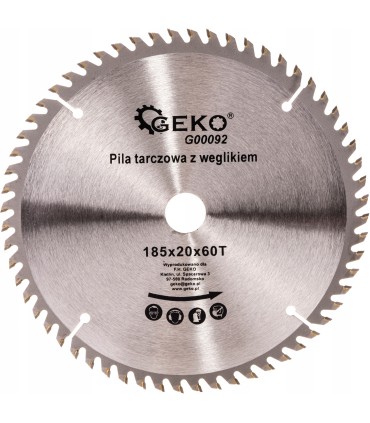 Tarcza do drewna (z widią) 185x20x60T