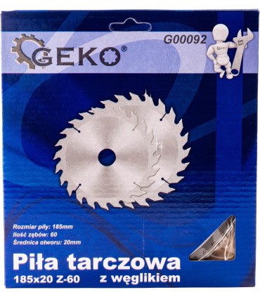 Tarcza do drewna (z widią) 185x20x60T