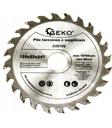 Tarcza do drewna (z widią) 125x22x24T