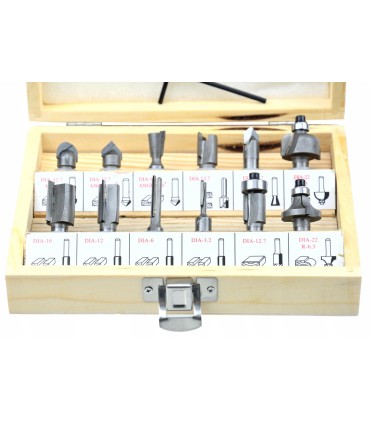 Frezy kształtowe do drewna 12 el. 8mm